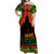 (Custom Personalised) Samoa Rugby Off Shoulder Long Dress Teuila Torch Ginger Gradient Style LT14 Women Black - Polynesian Pride