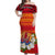 French Polynesia Off Shoulder Long Dress Happy Internal Autonomy Day Special Version LT14 Women Red - Polynesian Pride