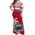 Samoa Off Shoulder Long Dress Samoan Coat Of Arms With Coconut Red Style LT14 Women Red - Polynesian Pride
