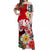 (Custom Personalised) Tahiti Islands Off Shoulder Long Dress Polynesian Shark Mix Tropical Flowers Red Style LT14 Women Red - Polynesian Pride