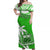 Samoa Off Shoulder Long Dress Samoan Coat Of Arms With Coconut Green Style LT14 Women Green - Polynesian Pride