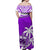 Samoa Off Shoulder Long Dress Samoan Coat Of Arms With Coconut Purple Style LT14 - Polynesian Pride