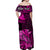 Custom Hawaii Monk Seal Matching Dress and Hawaiian Shirt Kakau with Kanaka Pink LT14 - Polynesian Pride