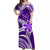 Custom Polynesian Matching Hawaiian Outfits For Couples Hawaii Flowers Wave Purple LT13 - Polynesian Pride