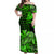 Custom Hawaii Monk Seal Matching Dress and Hawaiian Shirt Kakau with Kanaka Green LT14 - Polynesian Pride