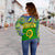 Malampa Province Off Shoulder Sweater Vanuatu Pig Tusk Polynesian Flag Style LT14 - Polynesian Pride