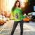 Cook Islands Off Shoulder Sweater Cook Islands Coat Of Arms Turtle Polynesian LT14 - Polynesian Pride