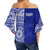 (Custom Personalised) Queen Salote Tonga College Off Shoulder Waist Wrap Top Tongan Ngatu Pattern LT14 - Polynesian Pride