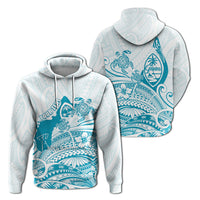 Custom Guam Hoodie Ocean and Turtle Simple Style LT7 - Polynesian Pride