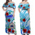 Special Samoa HRPP Party Women Off Shoulder Long Dress Tribal Samoan Hibiscus Design LT9 Women Blue - Polynesian Pride