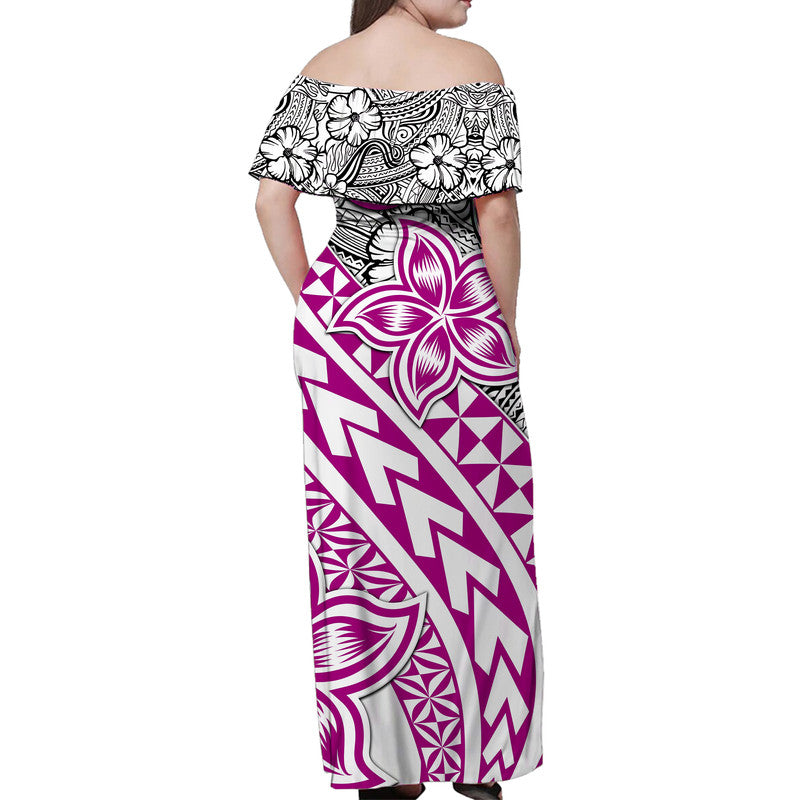 Hawaiian Traditional Polynesian Tribal Tattoo Retro Matching Dress and Hawaiian Shirt Pink LT9 - Polynesian Pride