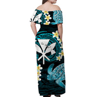Hawaii Kanaka Turtle Off Shoulder Long Dress Style No.3 LT6 - Polynesian Pride