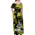 Hawaii Summer Colorful Off Shoulder Long Dress Hula Girl Yellow LT6 - Polynesian Pride