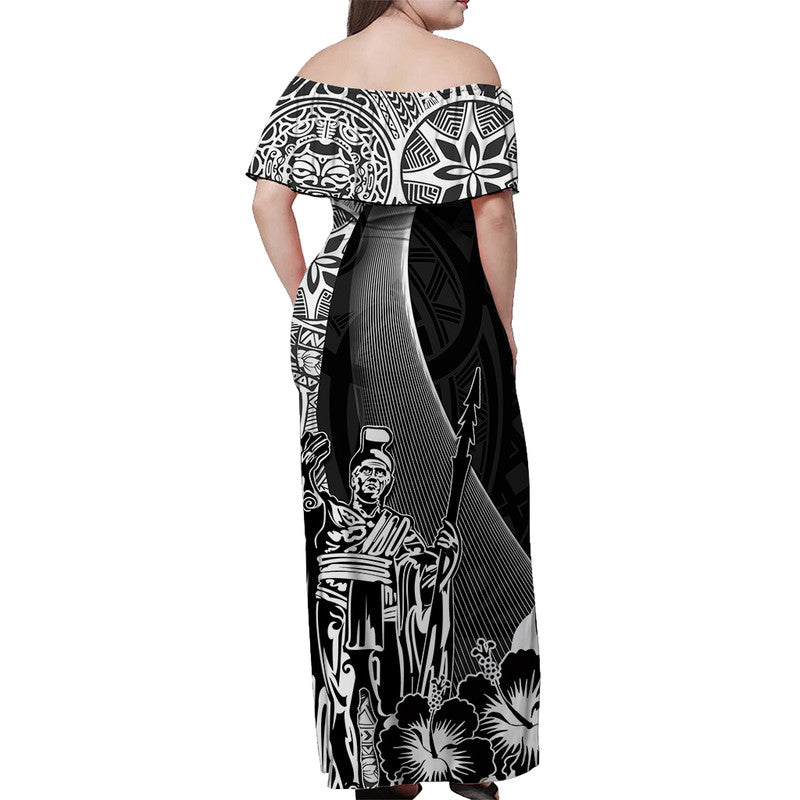 Hawaii King Kamehameha Matching Dress and Hawaiian Shirt Vibe Black Style LT6 - Polynesian Pride