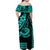 Hawaiian Kakau Polynesian Turquoise Hawaiian Dress And Hawaiian Shirt LT6 - Polynesian Pride