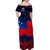 Samoa Off Shoulder Long Dress Mix Flag LT6 - Polynesian Pride