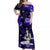 Hawaii Summer Colorful Hula Girl Matching Dress and Hawaiian Shirt Dark Blue LT6 - Polynesian Pride