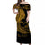 Custom Polynesian Valentine Matching Dress and Hawaiian Shirt Heart Tattoo Gold Style LT6 - Polynesian Pride