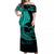 Custom Polynesian Valentine Matching Dress and Hawaiian Shirt Heart Tattoo Green Style LT6 - Polynesian Pride