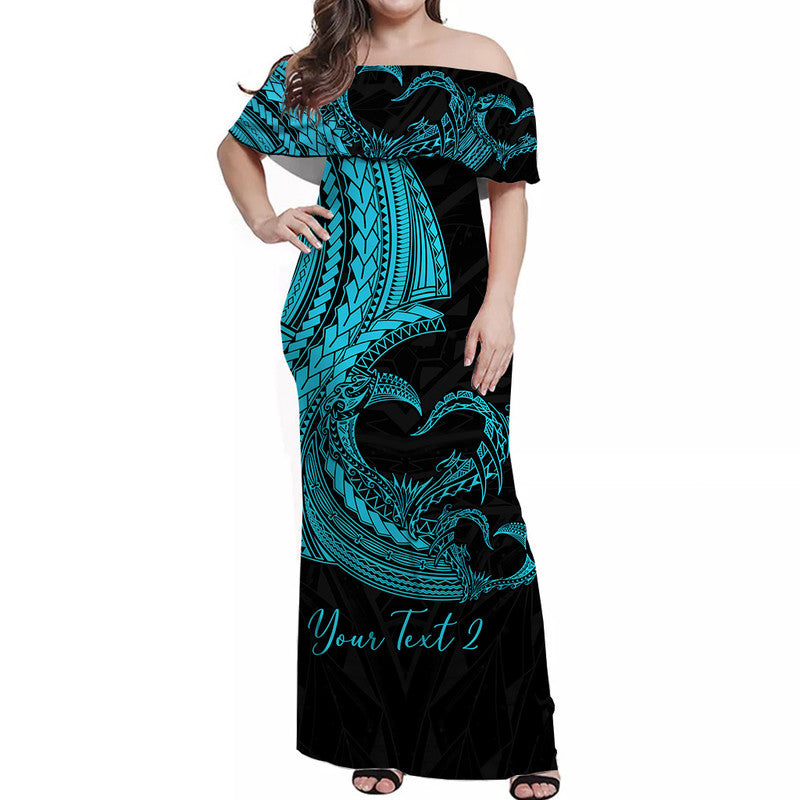 Custom Polynesian Valentine Matching Dress and Hawaiian Shirt Heart Tattoo Blue Style LT6 - Polynesian Pride