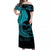 Custom Polynesian Valentine Matching Dress and Hawaiian Shirt Heart Tattoo Blue Style LT6 - Polynesian Pride