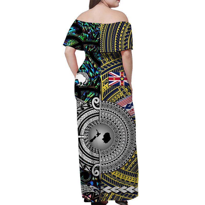 Niue Design Polynesian Matching Hawaiian Shirt and Dress New Zealand Niue Together ...