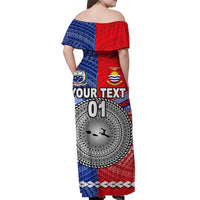 (Custom Personalised) Samoa And Kiribati Off Shoulder Long Dress Together LT8 - Polynesian Pride