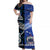 (Custom Personalised) Samoa And New Zealand Off Shoulder Long Dress Together - Blue LT8 Women Blue - Polynesian Pride