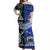 (Custom Personalised) Samoa And New Zealand Off Shoulder Long Dress Together - Paua Shell LT8 Women Blue - Polynesian Pride