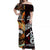 New Zealand Maori Aotearoa And Australia Aboriginal Off Shoulder Long Dress Together - Red LT8 Women Red - Polynesian Pride