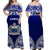 Samoa Coat Of Arms Off Shoulder Long Dress Polynesian Pattern LT9 Women Blue - Polynesian Pride
