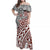 Traditional Polynesian Tribal Tattoo Retro Women Off Shoulder Long Dress LT9 Women White - Polynesian Pride