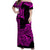 Hawaii Kakau Off Shoulder Long Dress Polynesian Floral Tribal Purple Version LT9 Women Purple - Polynesian Pride
