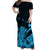 Hawaii Shaka Sign Off Shoulder Long Dress Blue Version LT9 Women Blue - Polynesian Pride