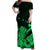 Hawaii Shaka Sign Off Shoulder Long Dress Green Version LT9 Women Green - Polynesian Pride
