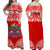 Toa Samoa Polynesian Rugby Women Off Shoulder Long Dress Samoan Flag Red Color LT9 Women Red - Polynesian Pride