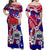 Special Samoa FAST Party Women Off Shoulder Long Dress Tribal Samoan Hibiscus Design LT9 Women Blue - Polynesian Pride