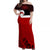 Maori Floral Pattern Off Shoulder Long Dress Tino Rangatiratanga Flag LT7 Long Dress Red - Polynesian Pride