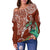 (Custom Personalised) Polynesian Birthday Off Shoulder Sweater Legends Are Born In February LT7 Red - Polynesian Pride