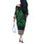 Kakau Hawaiian Polynesian Couples Matching Outfits Long Sleeve Dress And Long Sleeve Button Shirt Green LT6 - Polynesian Pride