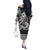 Kakau Hawaiian Polynesian Couples Matching Outfits Long Sleeve Dress And Long Sleeve Button Shirt Black LT6 - Polynesian Pride