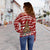 New Zealand Off Shoulder Sweater Mere Kirihimete - Kiwi Xmas Tree LT7 - Polynesian Pride
