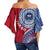 Samoa Personalised Off Shoulder Waist Wrap Top Independence Day Flag Style LT7 - Polynesian Pride