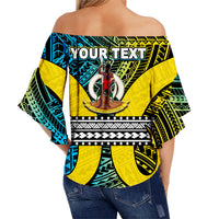 (Custom Personalised) Polynesian Torba Of Vanuatu Off Shoulder Wrap Waist Top LT6 - Polynesian Pride