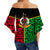 Vanuatu Off Shoulder Waist Wrap Top Polynesian Patterns Mix Flag LT6 - Polynesian Pride