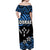 FSM Kosrae Off Shoulder Long Dress Unique Vibes - Blue LT8 - Polynesian Pride