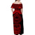 Marquesas Islands Off Shoulder Long Dress Simplified Version - Red NO.1 LT8 - Polynesian Pride