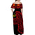 Marquesas Islands Off Shoulder Long Dress Original Style - Red LT8 - Polynesian Pride