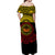 Marquesas Islands Off Shoulder Long Dress Simplified Version - Yellow Red LT8 - Polynesian Pride