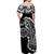 Marquesas Islands Off Shoulder Long Dress Original Style - Black LT8 - Polynesian Pride